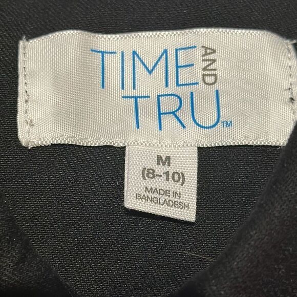 "NEW" Black denim jacket, ladies size med(8-10) by time and true - Picture 2 of 10